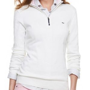 Vineyard Vines White Quarter Zip Pullover